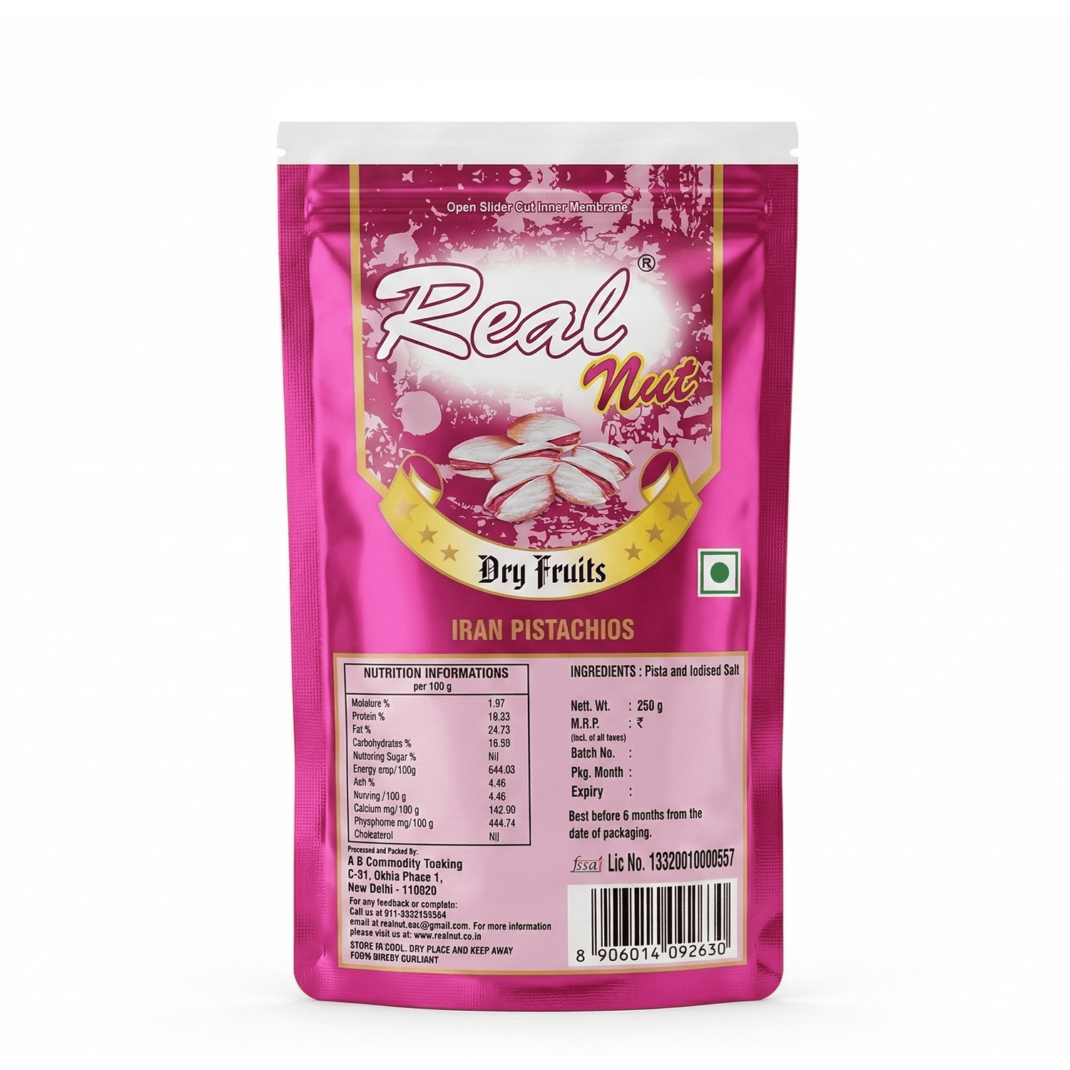 Pistachio Roasted & Salted - Iranian Pouch